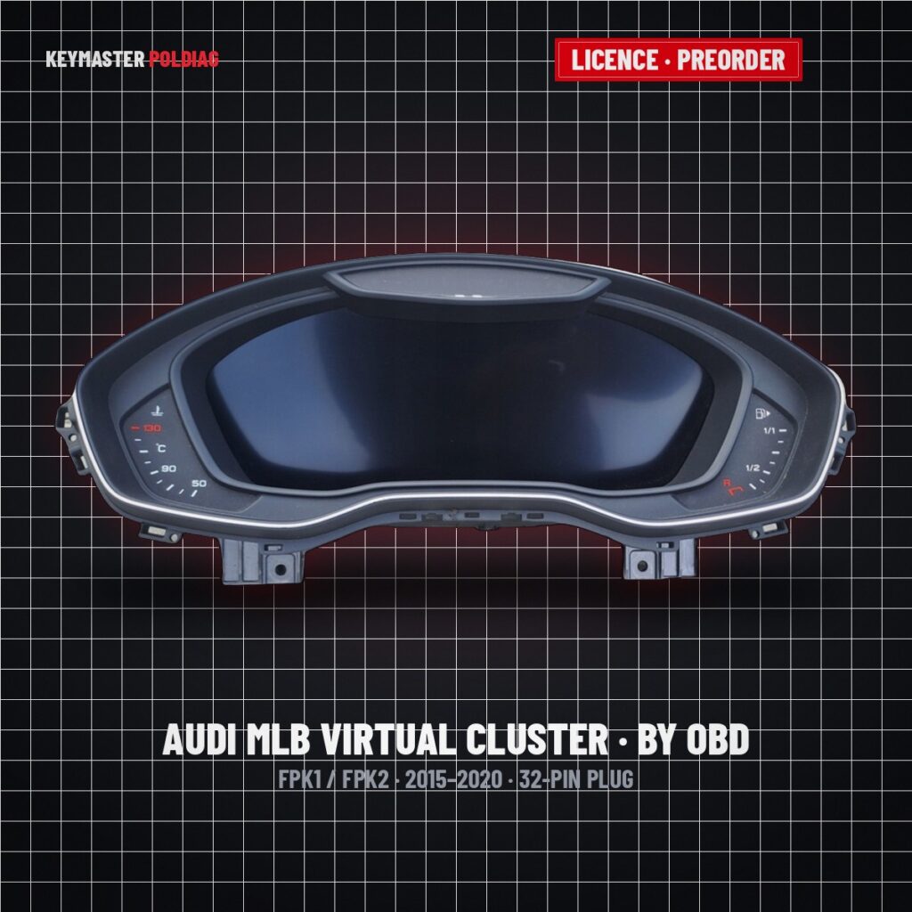 PolDiag Audi Virtual Cluster preorder licence - OBD interface for Audi 2015-2020 FPK1 FPK2